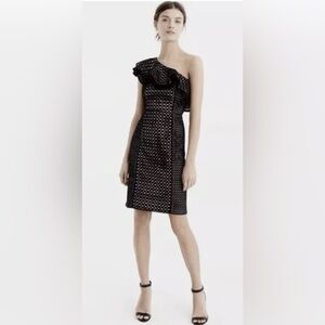 NWT JCrew One-Shoulder Ruffle Dress Size 4